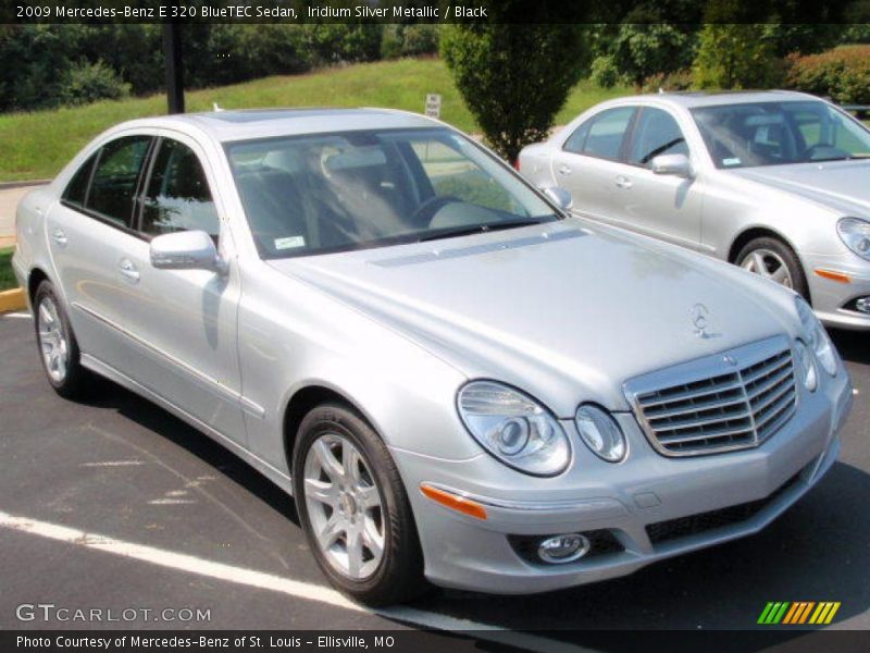 Iridium Silver Metallic / Black 2009 Mercedes-Benz E 320 BlueTEC Sedan