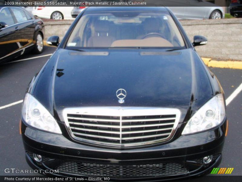 Majestic Black Metallic / Savanna/Cashmere 2009 Mercedes-Benz S 550 Sedan