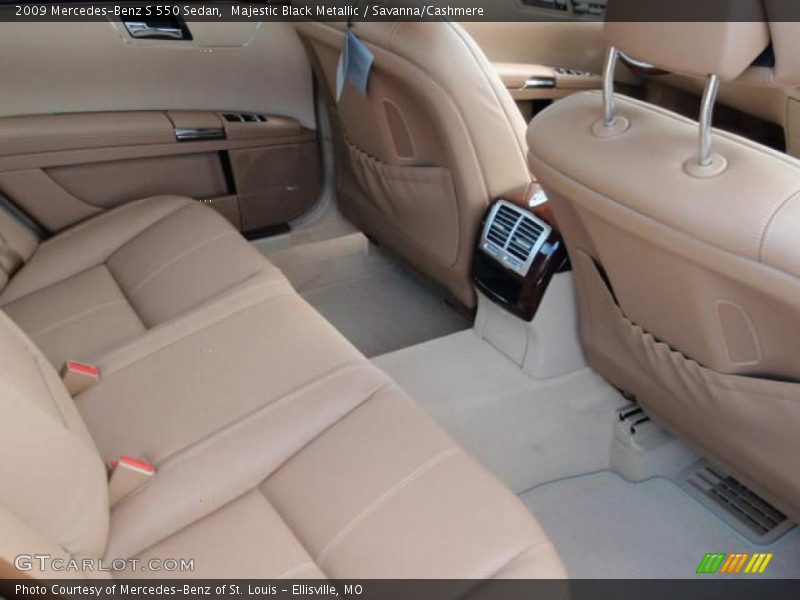 Majestic Black Metallic / Savanna/Cashmere 2009 Mercedes-Benz S 550 Sedan