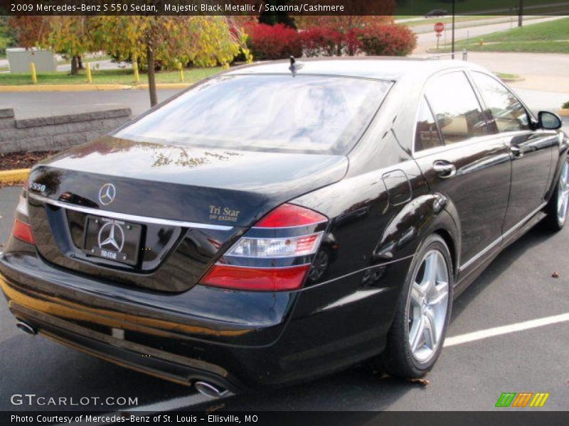 Majestic Black Metallic / Savanna/Cashmere 2009 Mercedes-Benz S 550 Sedan