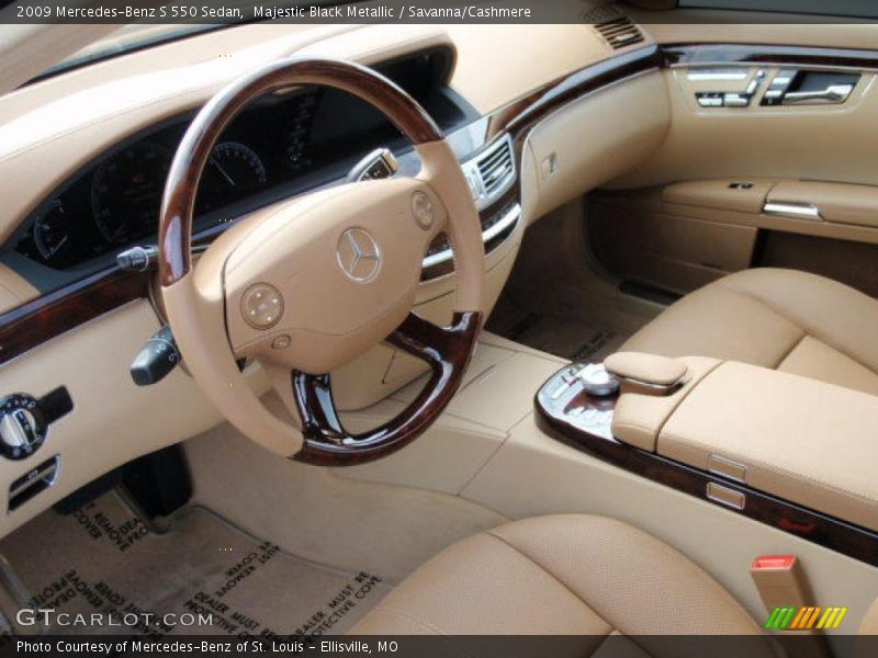 Majestic Black Metallic / Savanna/Cashmere 2009 Mercedes-Benz S 550 Sedan
