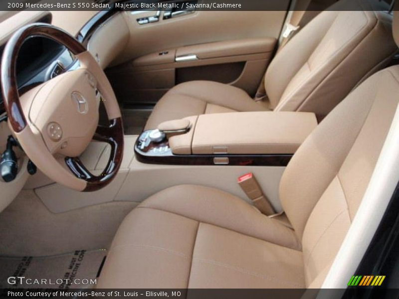 Majestic Black Metallic / Savanna/Cashmere 2009 Mercedes-Benz S 550 Sedan