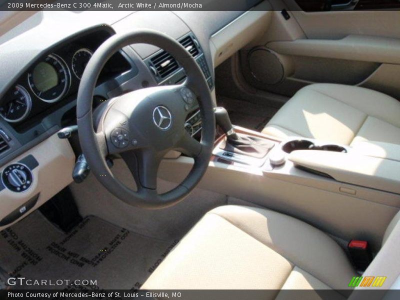Arctic White / Almond/Mocha 2009 Mercedes-Benz C 300 4Matic