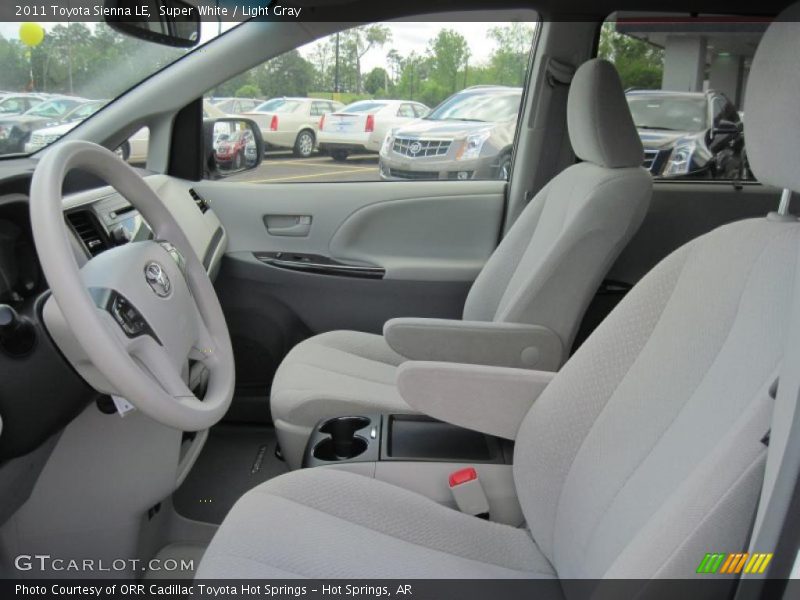 Super White / Light Gray 2011 Toyota Sienna LE