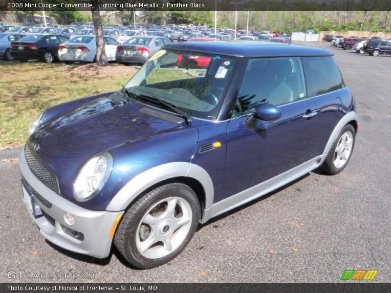 Lightning Blue Metallic / Panther Black 2008 Mini Cooper Convertible