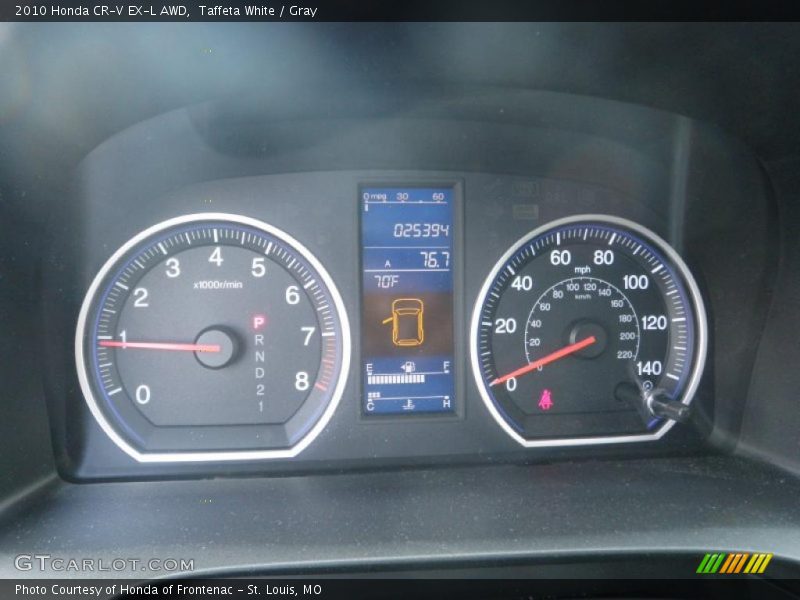Taffeta White / Gray 2010 Honda CR-V EX-L AWD