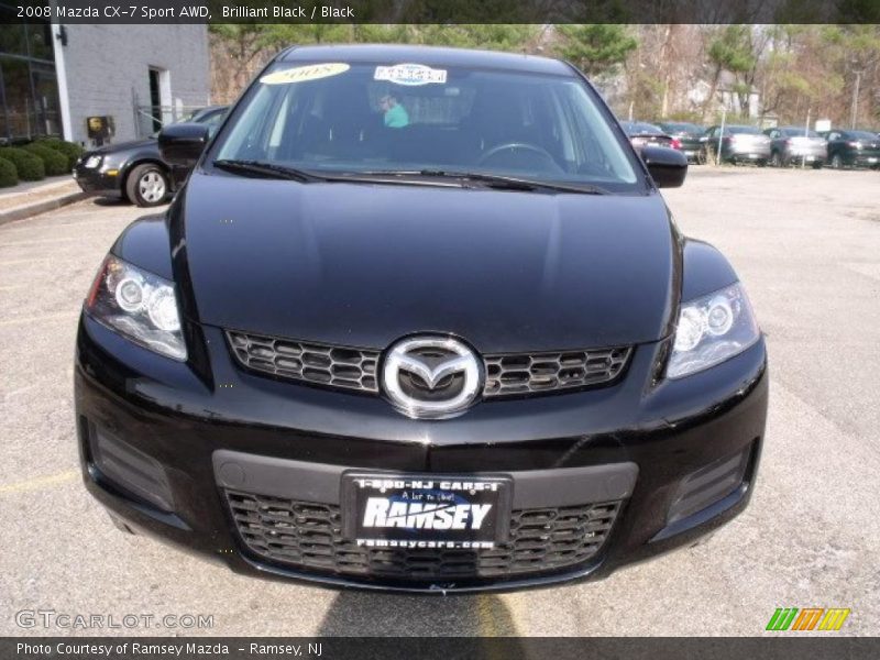 Brilliant Black / Black 2008 Mazda CX-7 Sport AWD