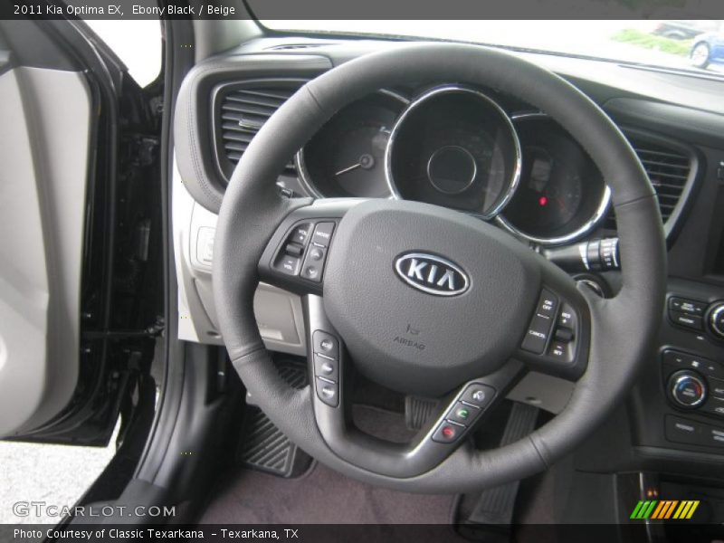 Ebony Black / Beige 2011 Kia Optima EX
