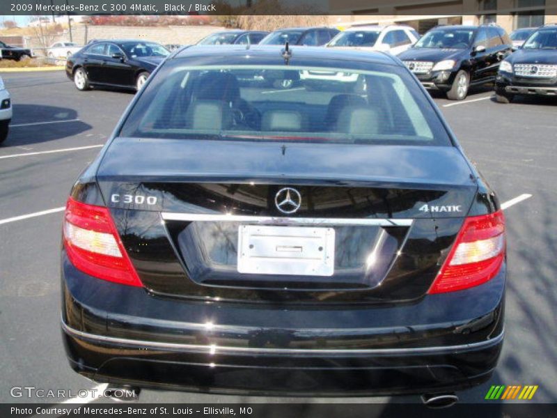 Black / Black 2009 Mercedes-Benz C 300 4Matic