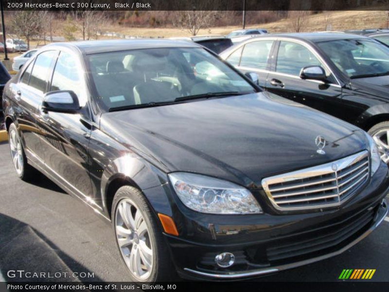 Black / Black 2009 Mercedes-Benz C 300 Luxury
