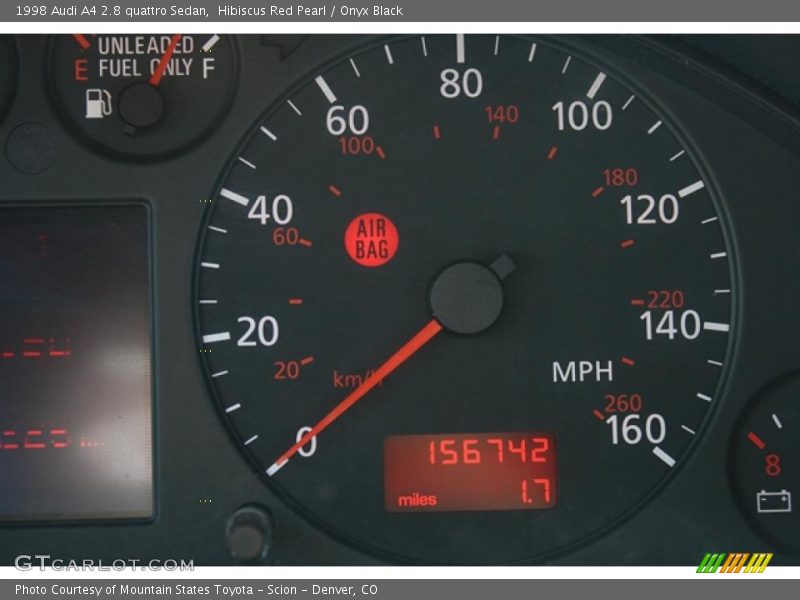 Hibiscus Red Pearl / Onyx Black 1998 Audi A4 2.8 quattro Sedan