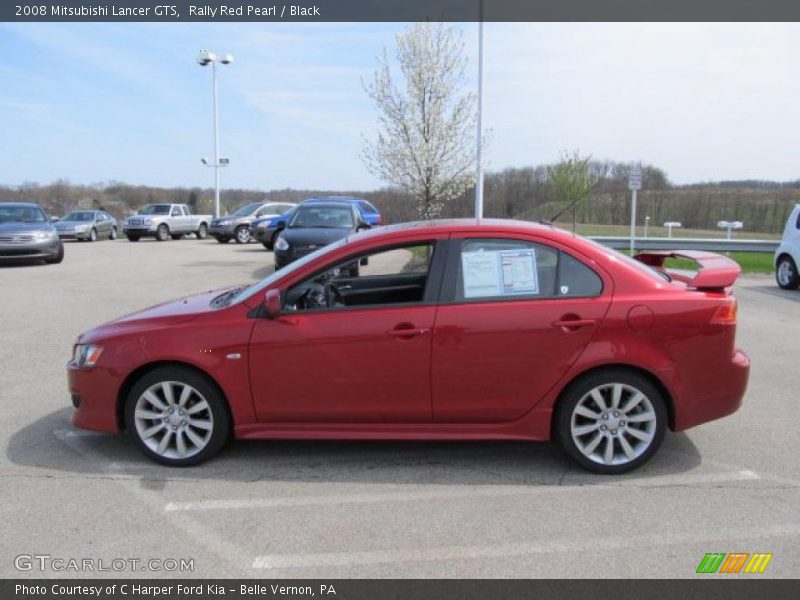 Rally Red Pearl / Black 2008 Mitsubishi Lancer GTS