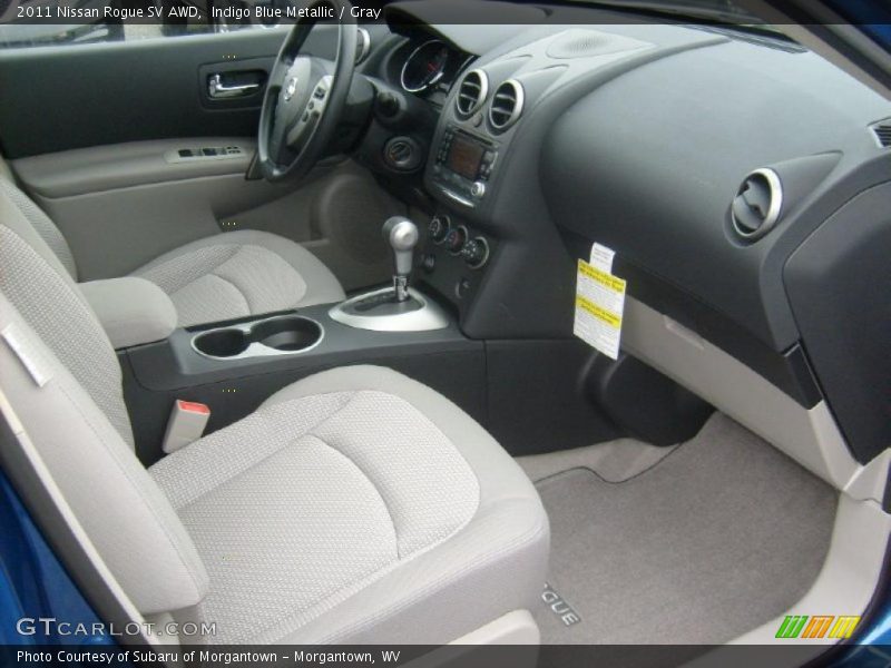 Indigo Blue Metallic / Gray 2011 Nissan Rogue SV AWD