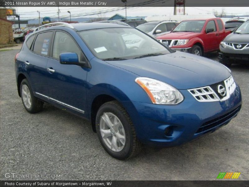 Indigo Blue Metallic / Gray 2011 Nissan Rogue SV AWD