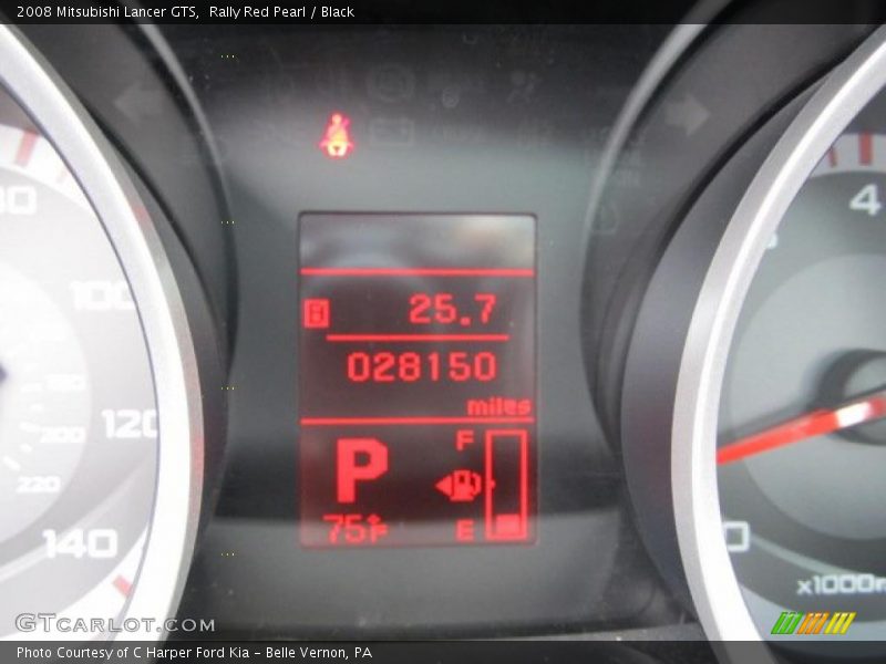 Rally Red Pearl / Black 2008 Mitsubishi Lancer GTS