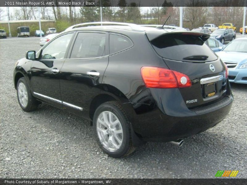Wicked Black / Black 2011 Nissan Rogue SL AWD