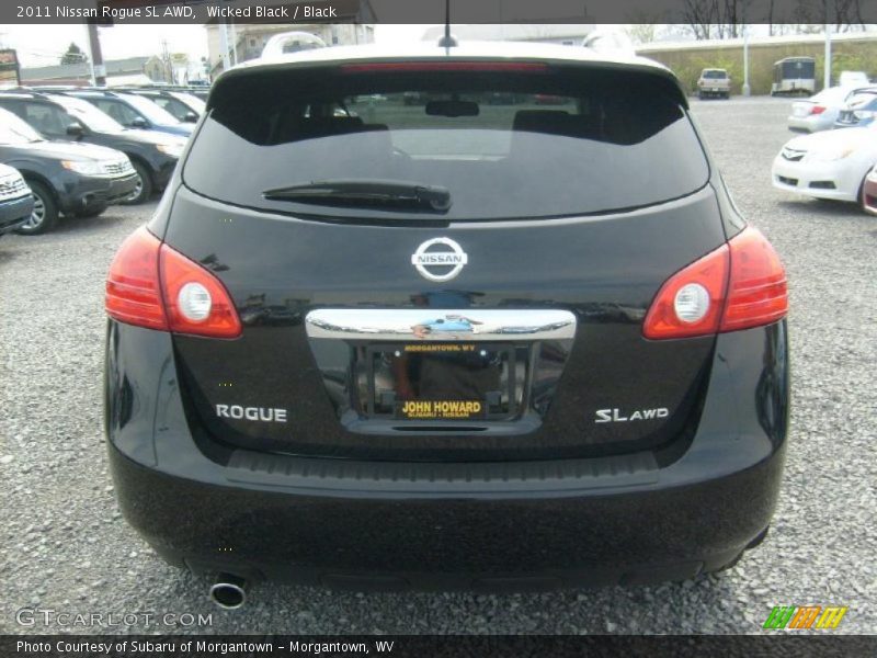 Wicked Black / Black 2011 Nissan Rogue SL AWD