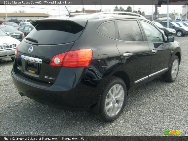 Wicked Black / Black 2011 Nissan Rogue SL AWD