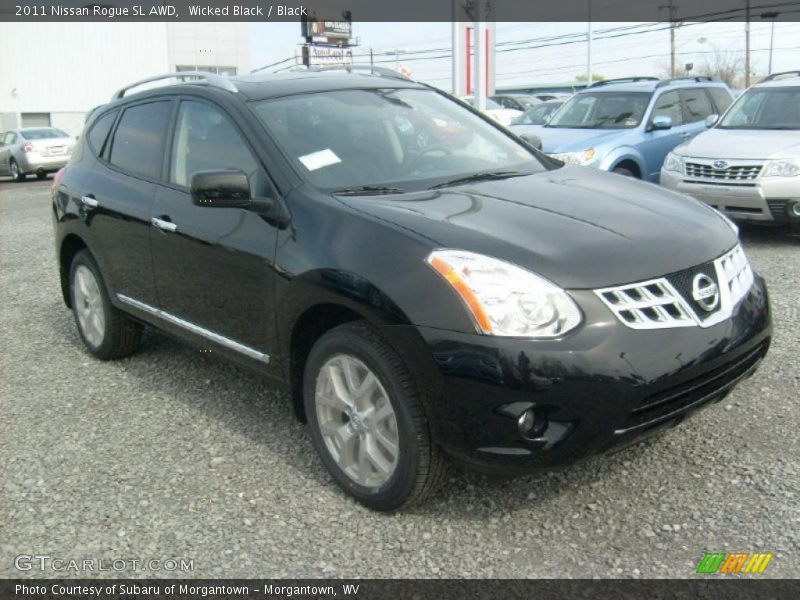 Wicked Black / Black 2011 Nissan Rogue SL AWD