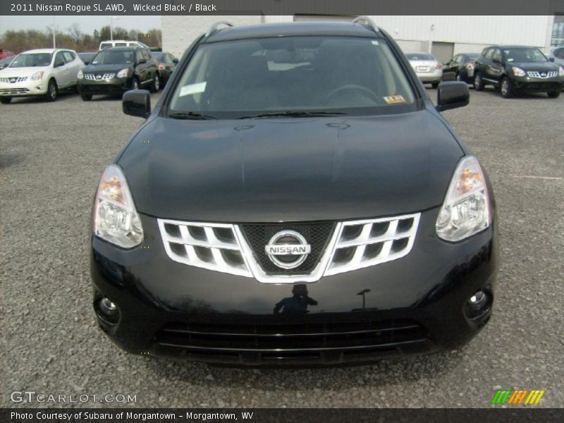 Wicked Black / Black 2011 Nissan Rogue SL AWD