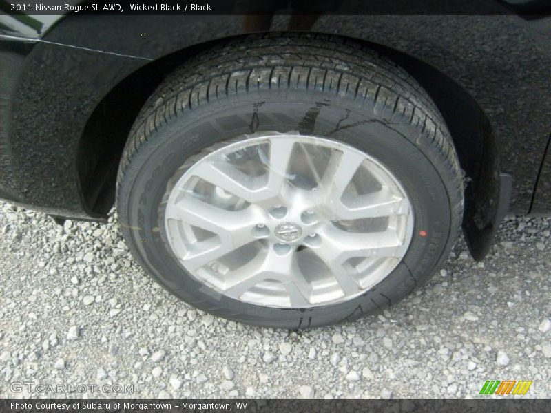 Wicked Black / Black 2011 Nissan Rogue SL AWD