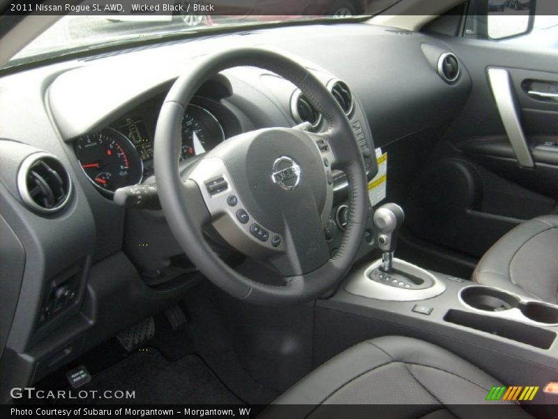Wicked Black / Black 2011 Nissan Rogue SL AWD
