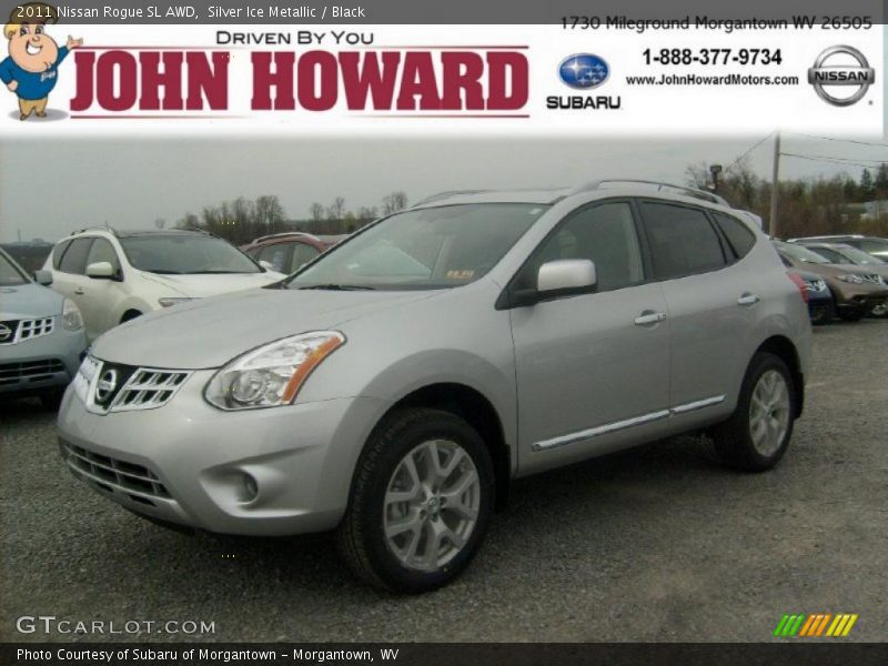 Silver Ice Metallic / Black 2011 Nissan Rogue SL AWD