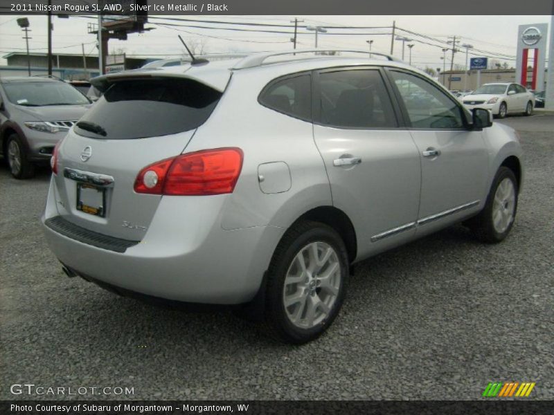 Silver Ice Metallic / Black 2011 Nissan Rogue SL AWD