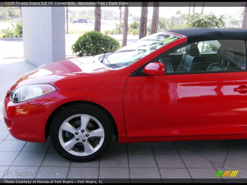 Absolutely Red / Dark Stone 2006 Toyota Solara SLE V6 Convertible