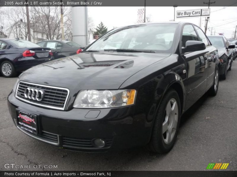 Brilliant Black / Grey 2005 Audi A4 1.8T quattro Sedan