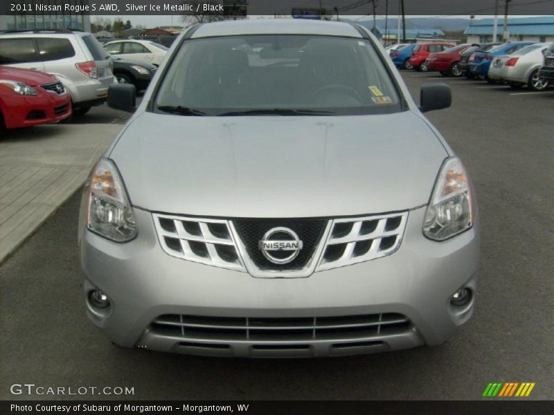 Silver Ice Metallic / Black 2011 Nissan Rogue S AWD