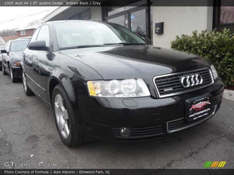 Brilliant Black / Grey 2005 Audi A4 1.8T quattro Sedan