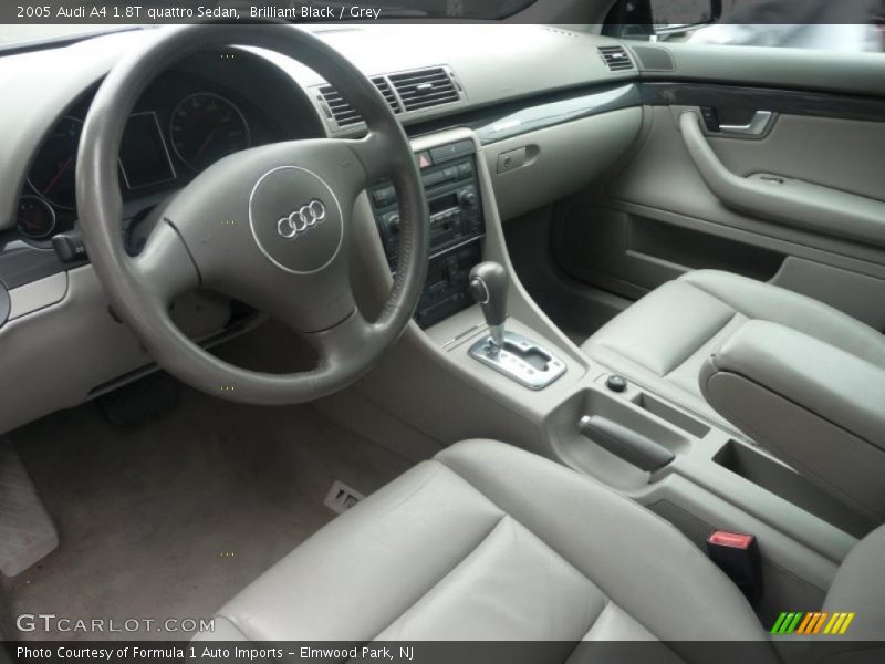 Brilliant Black / Grey 2005 Audi A4 1.8T quattro Sedan