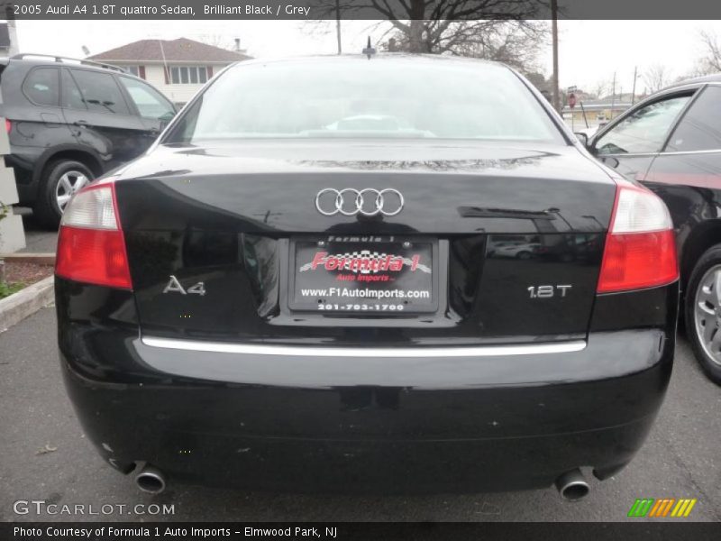 Brilliant Black / Grey 2005 Audi A4 1.8T quattro Sedan