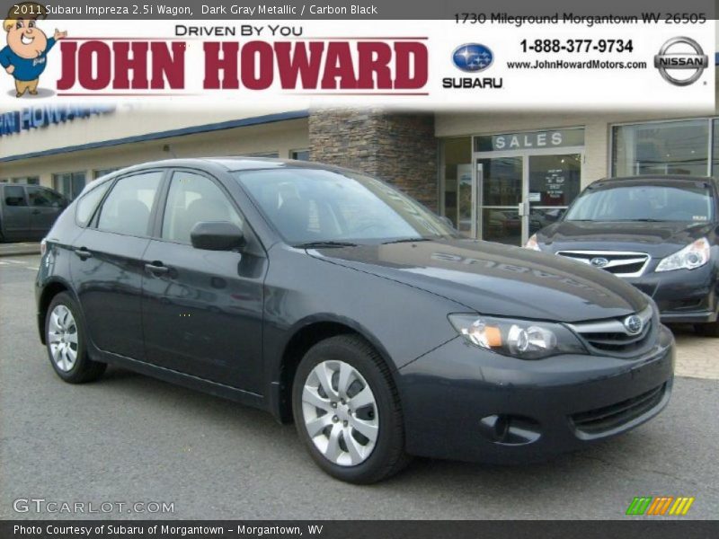 Dark Gray Metallic / Carbon Black 2011 Subaru Impreza 2.5i Wagon