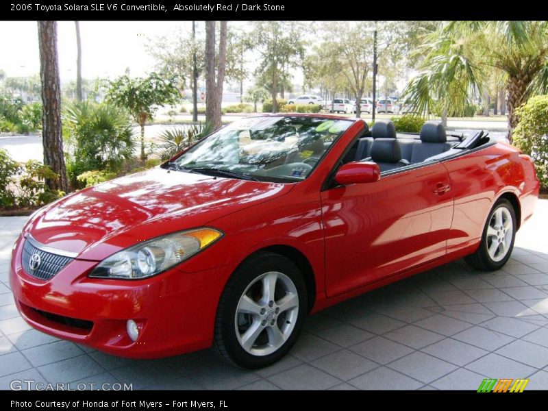 Absolutely Red / Dark Stone 2006 Toyota Solara SLE V6 Convertible