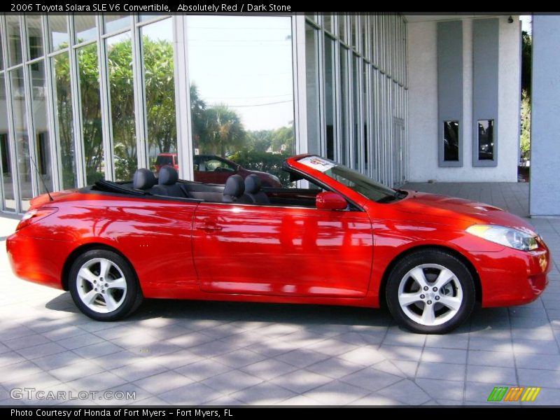 Absolutely Red / Dark Stone 2006 Toyota Solara SLE V6 Convertible