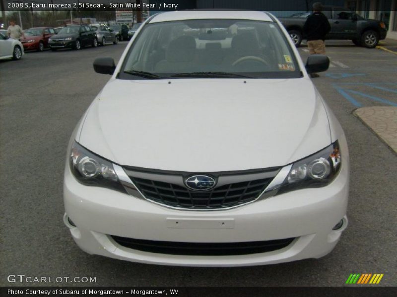 Satin White Pearl / Ivory 2008 Subaru Impreza 2.5i Sedan