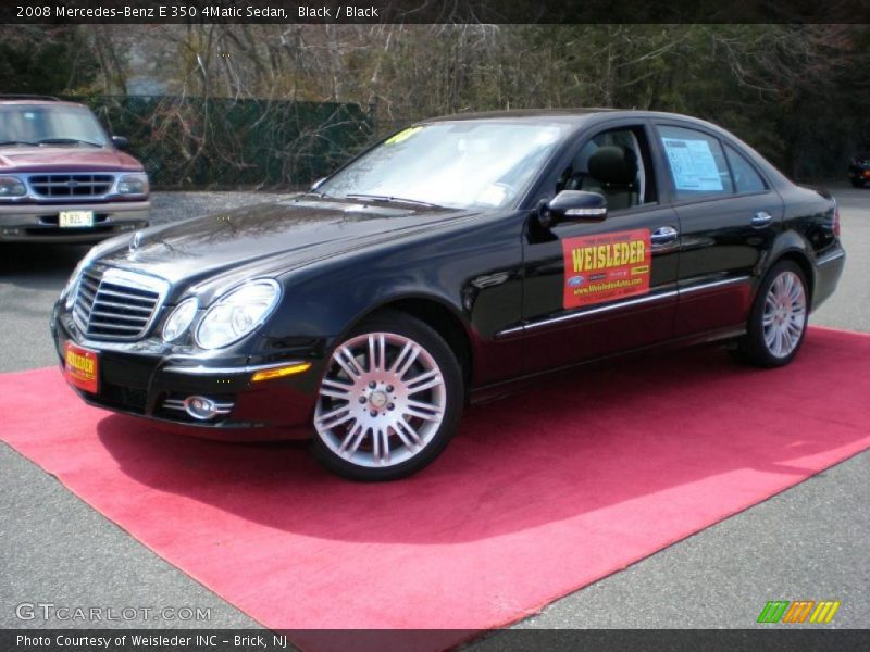 Black / Black 2008 Mercedes-Benz E 350 4Matic Sedan