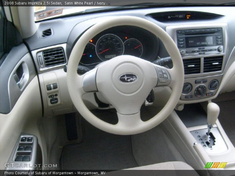 Satin White Pearl / Ivory 2008 Subaru Impreza 2.5i Sedan