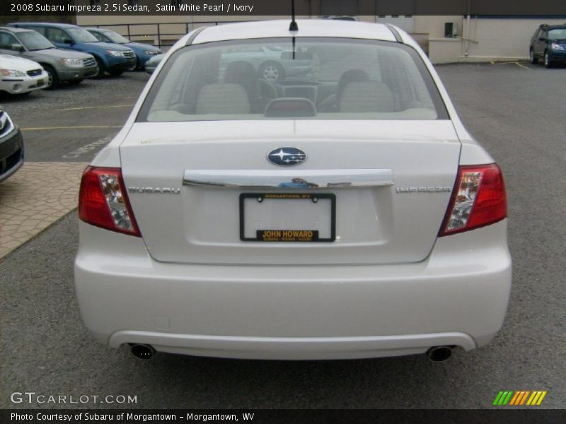 Satin White Pearl / Ivory 2008 Subaru Impreza 2.5i Sedan