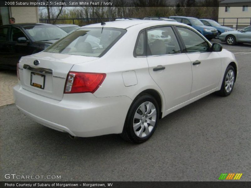 Satin White Pearl / Ivory 2008 Subaru Impreza 2.5i Sedan