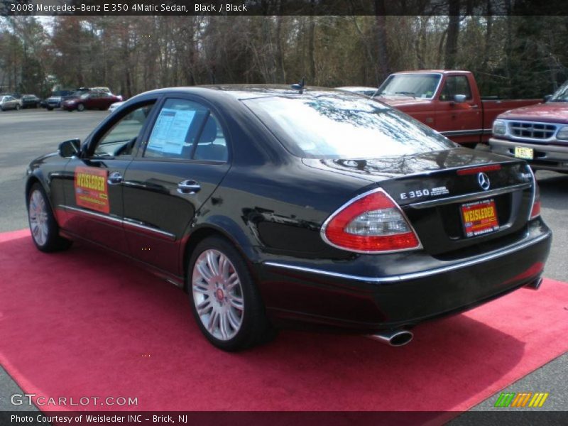 Black / Black 2008 Mercedes-Benz E 350 4Matic Sedan