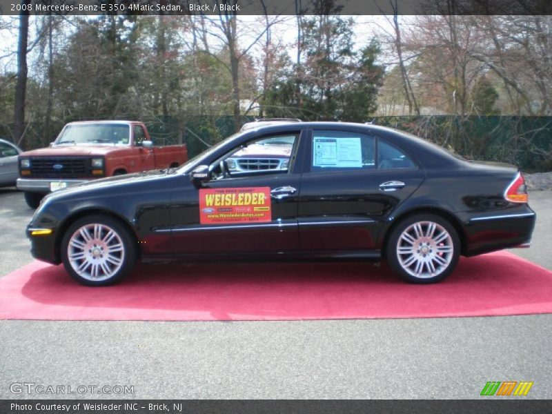 Black / Black 2008 Mercedes-Benz E 350 4Matic Sedan