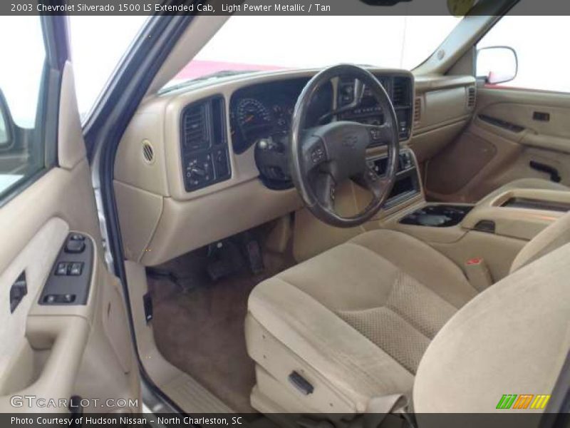 Light Pewter Metallic / Tan 2003 Chevrolet Silverado 1500 LS Extended Cab