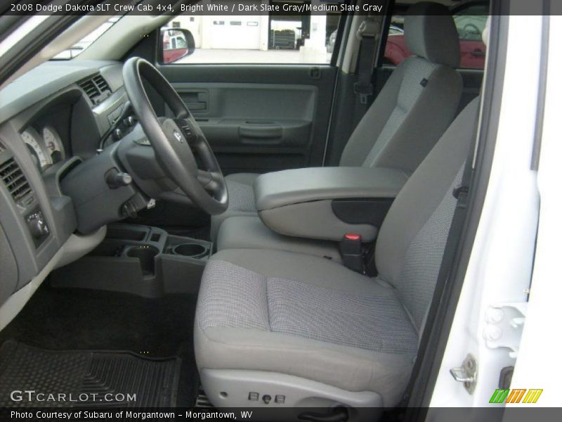 Bright White / Dark Slate Gray/Medium Slate Gray 2008 Dodge Dakota SLT Crew Cab 4x4