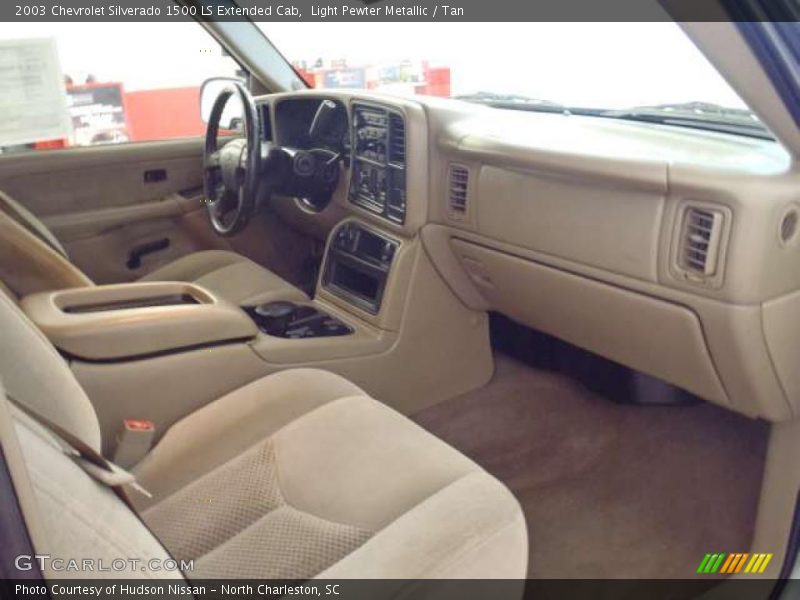 Light Pewter Metallic / Tan 2003 Chevrolet Silverado 1500 LS Extended Cab