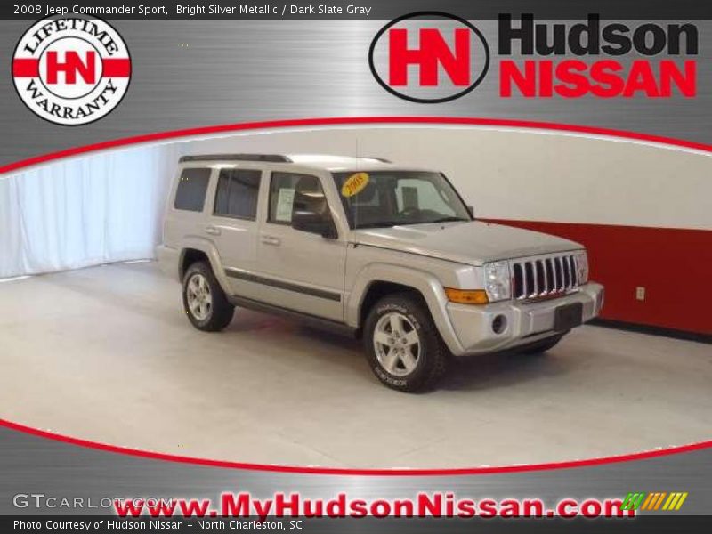 Bright Silver Metallic / Dark Slate Gray 2008 Jeep Commander Sport
