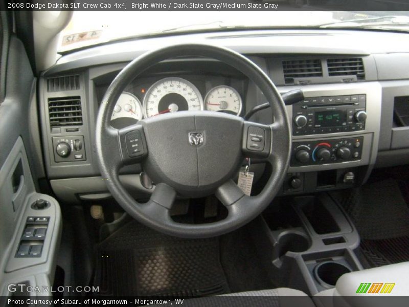 Bright White / Dark Slate Gray/Medium Slate Gray 2008 Dodge Dakota SLT Crew Cab 4x4