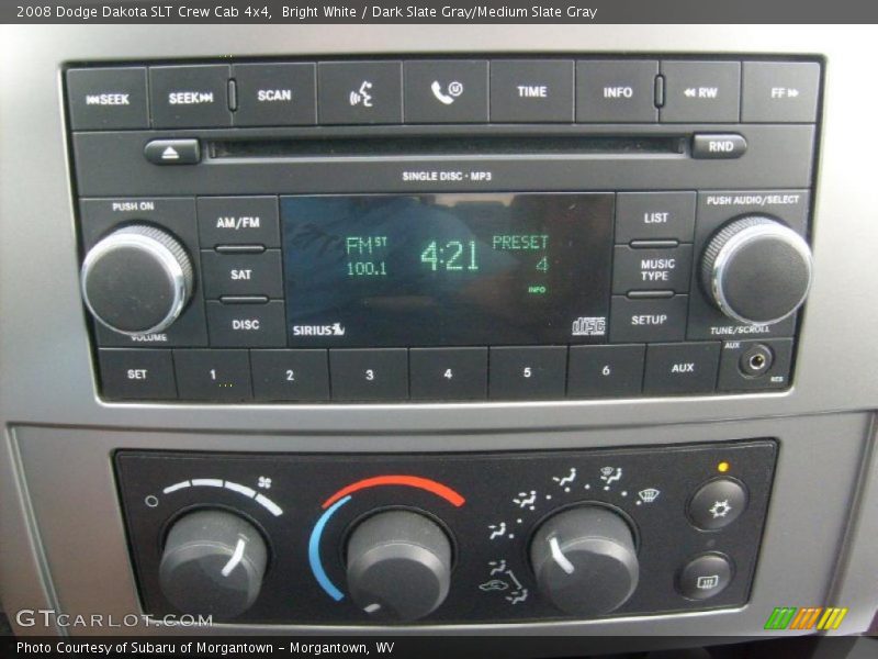 Bright White / Dark Slate Gray/Medium Slate Gray 2008 Dodge Dakota SLT Crew Cab 4x4